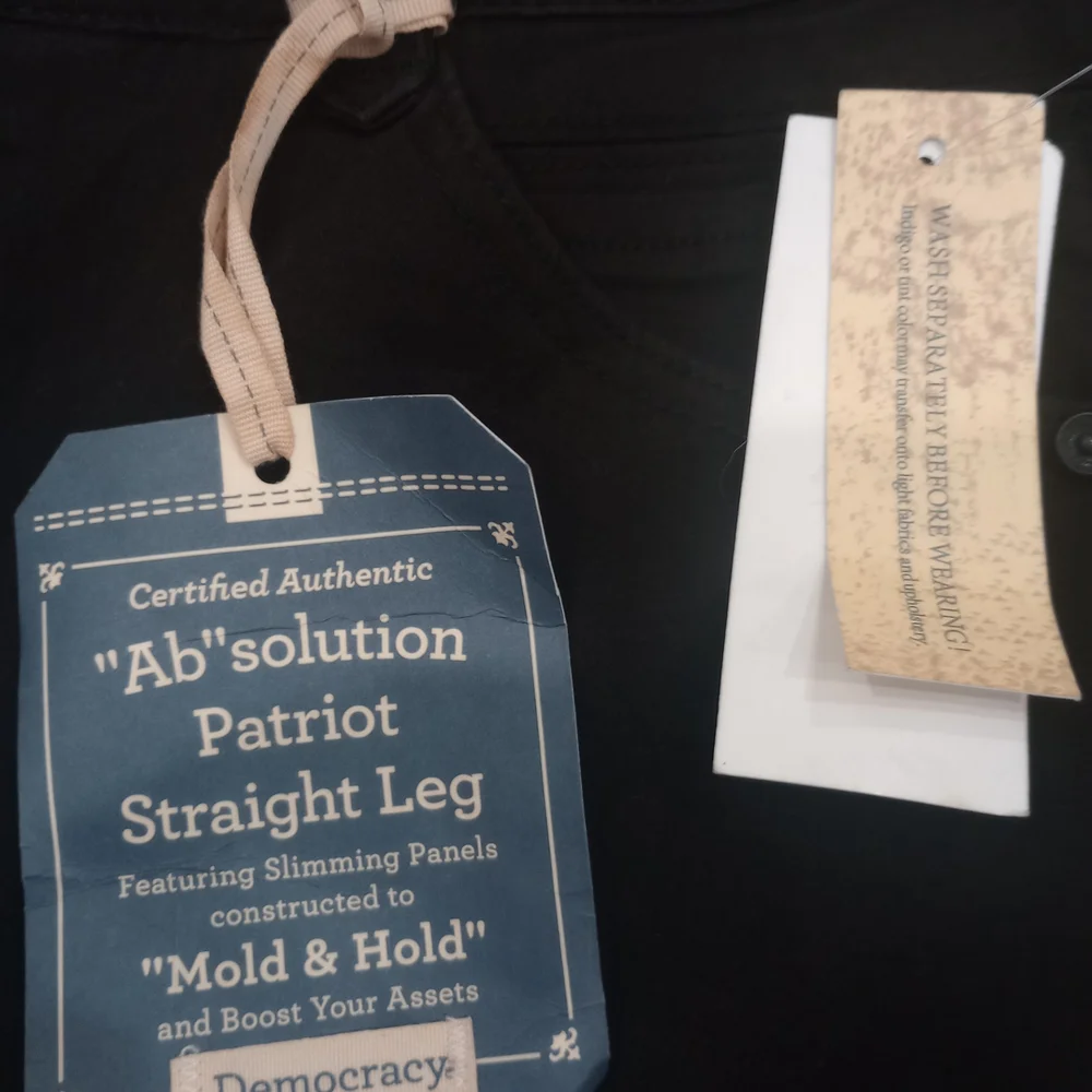 Democracy Ab Solution Patriot Straight Leg Pants - Black - Picture 2 of 8